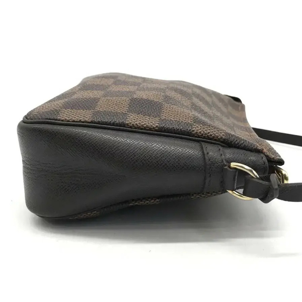 Louis Vuitton Damier Trouse Makeup Pouch Canvas Leather Black Brown - Picture 5 of 13